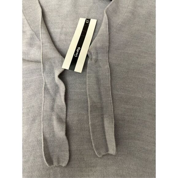 Raisey Lighr Grey Heat  Front Tie Knot  Sweater XL - Picture 6 of 6